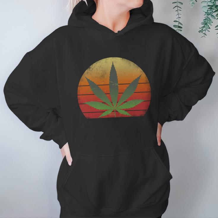 Vintage Marijuana Weed Sunset Hoodie Gifts for Women