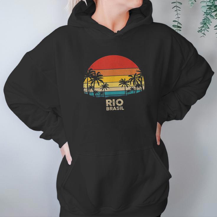 Vintage Rio De Janeiro - Brazil Beach Souvenir Hoodie Gifts for Women