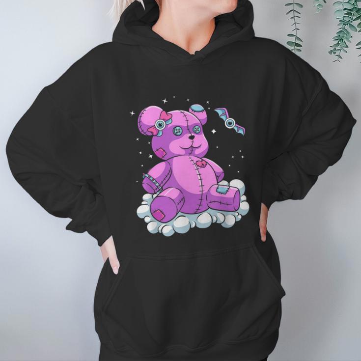 Voodoo Doll Pastel Goth Teddy Bear Witchcraft Halloween Hoodie Gifts for Women