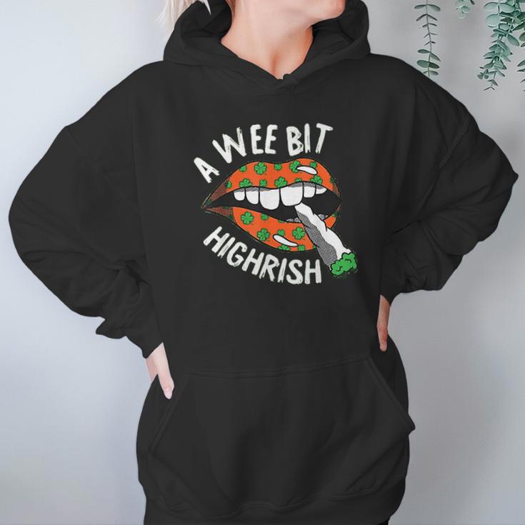 A Wee Bit Irish St Patricks Day Funny Thc Stoner Gifts Hoodie Gifts for Women