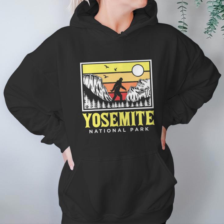 Yosemite National Park Us Bigfoot Sasquatch Yeti Funny Gift Hoodie Gifts for Women