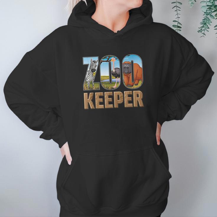 Zookeeper Costume African Savanna Zoo Keeper Animals Lover Hoodie Gifts for Women