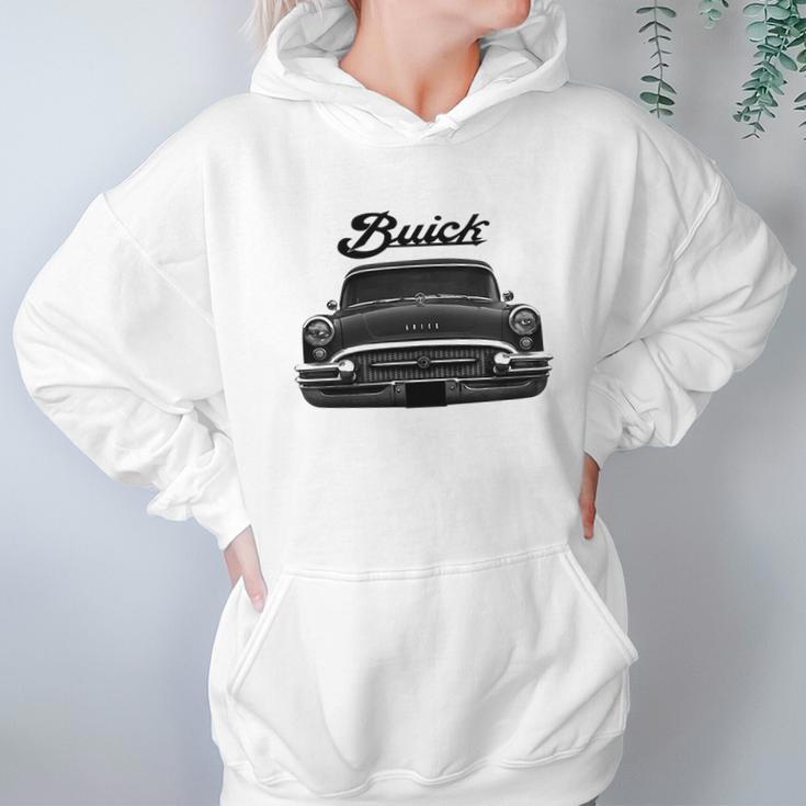 1955 Buick Front Black Hoodie Gifts for Women