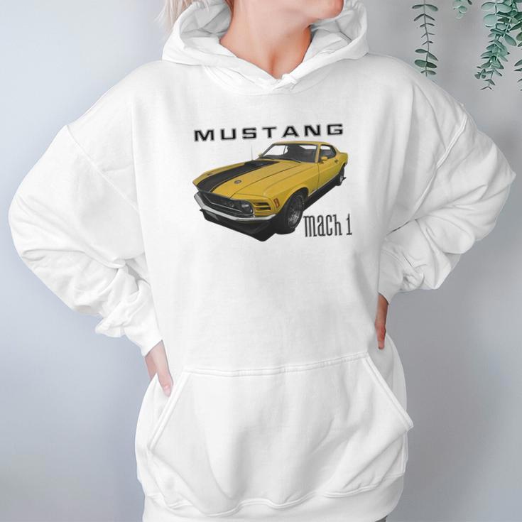 1970 Ford Mach1 Yellow Hoodie Gifts for Women