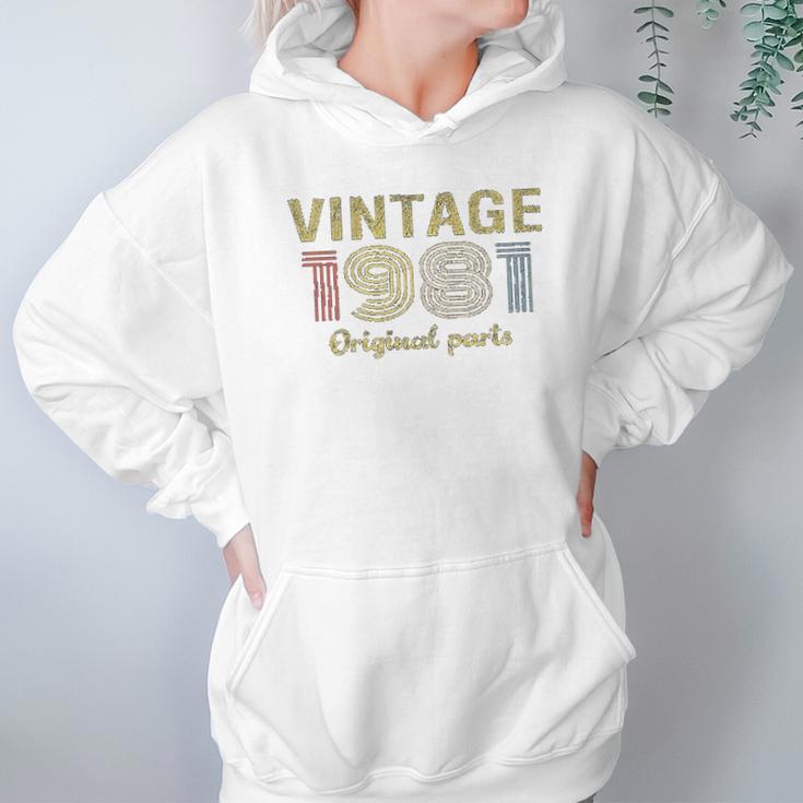 40Th Birthday Gift Retro Birthday Vintage 1981 Hoodie Gifts for Women