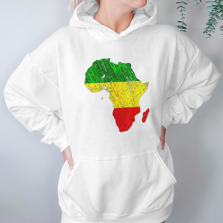 Africa Map Reggae Rasta Green Yellow Red Africa Pride Hoodie Gifts for Women