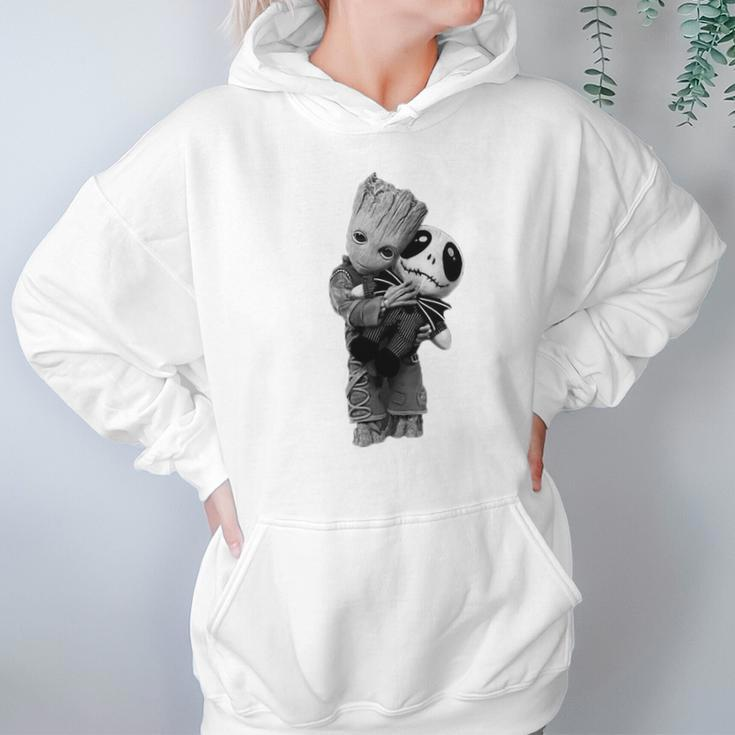 Baby Groot Hug Hugging Jack Skellington Shirt Hoodie Gifts for Women