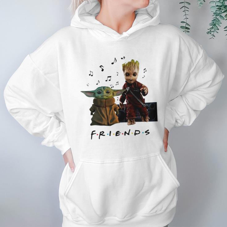 Baby Yoda And Baby Groot Friends Hoodie Gifts for Women