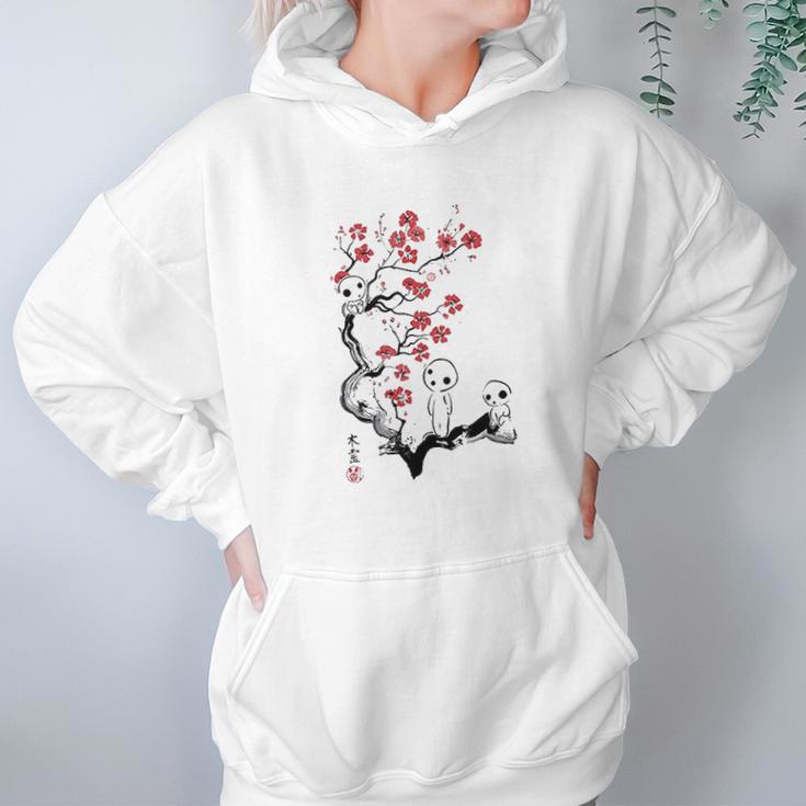 Bakugou Ink Style Princess Mononoke Little Forest Spirits Hoodie Gifts for Women