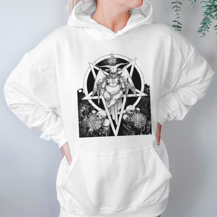 Baphomet Satanist Goat Satanic Dark Art Evil 666 Pentagram Hoodie Gifts for Women