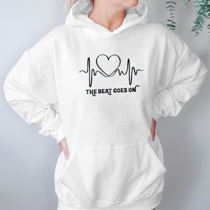 The Beat Goes On Heartbeat Hoodie Gifts for Women