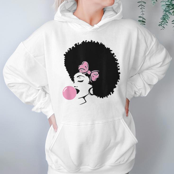 Black Girl With Bubble Gum Hoodie Gifts for Women