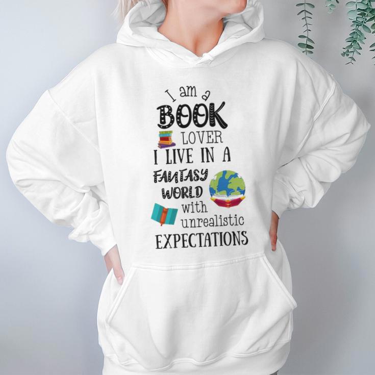 I Am A Book Lover In A Fantasy World Hoodie Gifts for Women