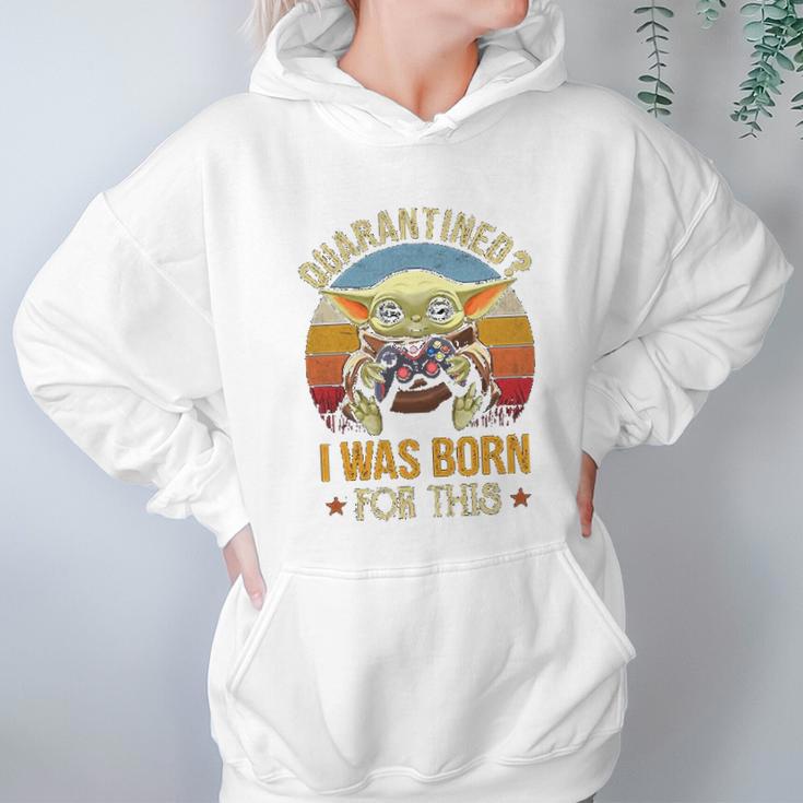 I Was Born For This Retro Vintage Social Distancing Hoodie Gifts for Women