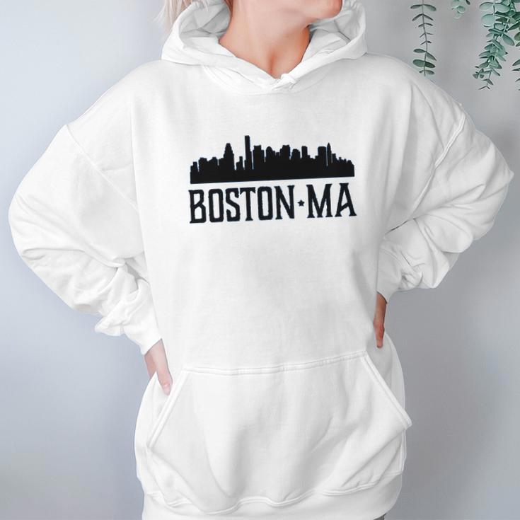 Boston Massachusetts Skyline City Silhouette Youth Hoodie Gifts for Women