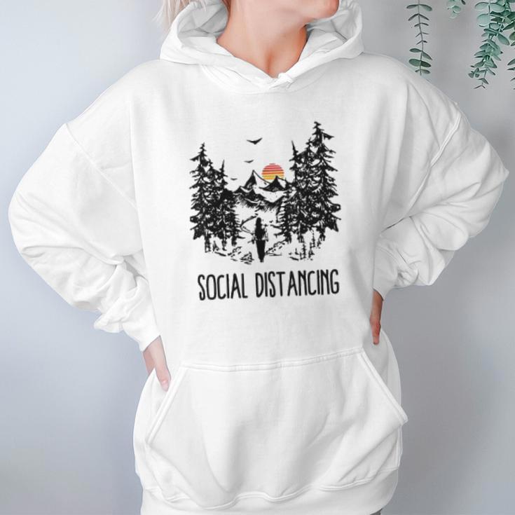 Camping Hiking Outdoors Social Distancing Hoodie Gifts for Women