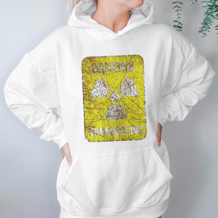 Caution Radioactive Radiation Hazard Nuclear Warning Sign Hoodie Gifts for Women