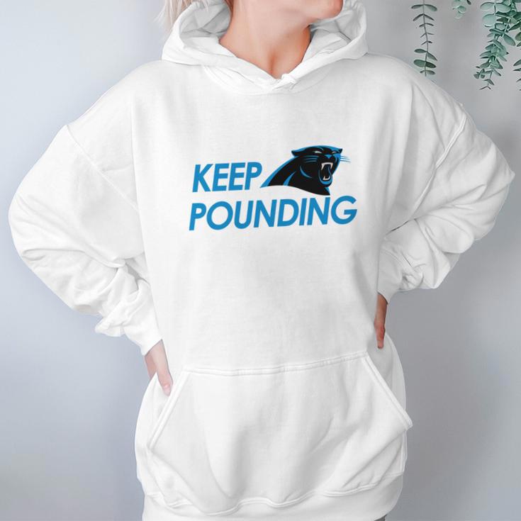 Check Out This Awesome Carolina Panthers Shirts Keep Pounding Hoodie Gifts for Women