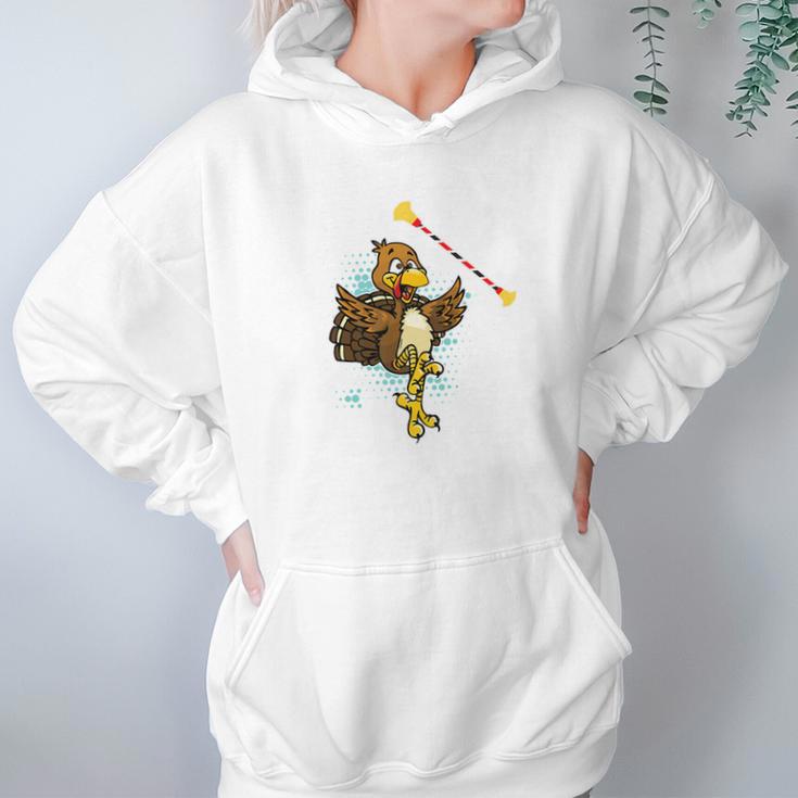 Cool Baton Twirling Turkey Twirler Thanksgiving Fun Hoodie Gifts for Women