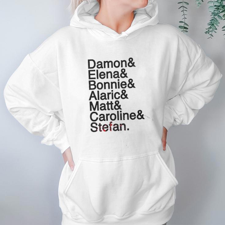 Damon Elena Bonnie Alaric Matt Caroline Stefan Hoodie Gifts for Women