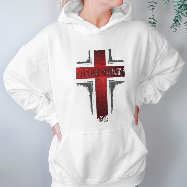 Deus Vult Knight Templar Vintage Hoodie Gifts for Women