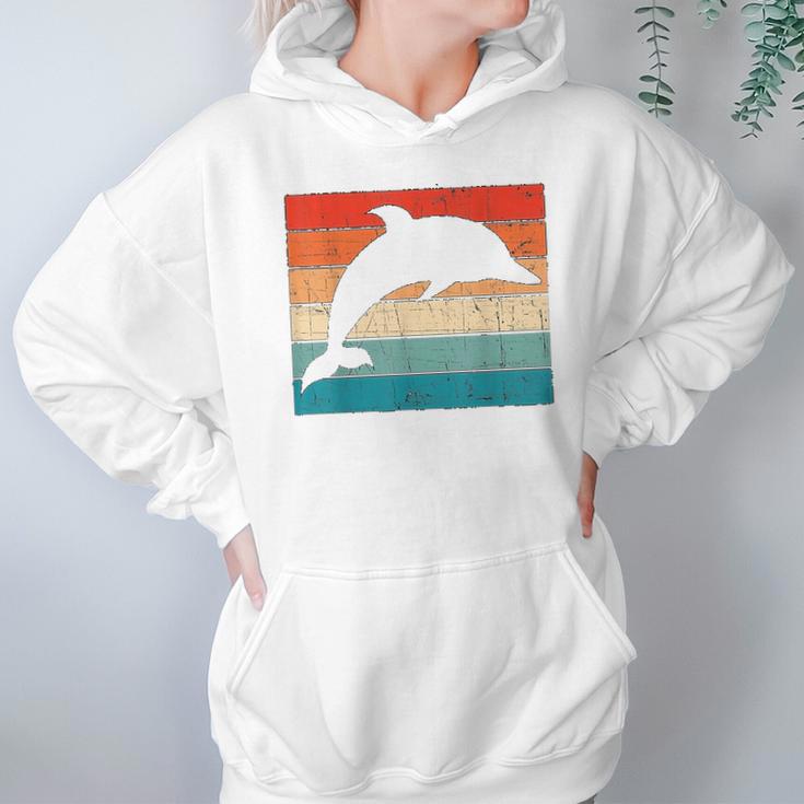 Dolphin Retro Vintage Hoodie Gifts for Women