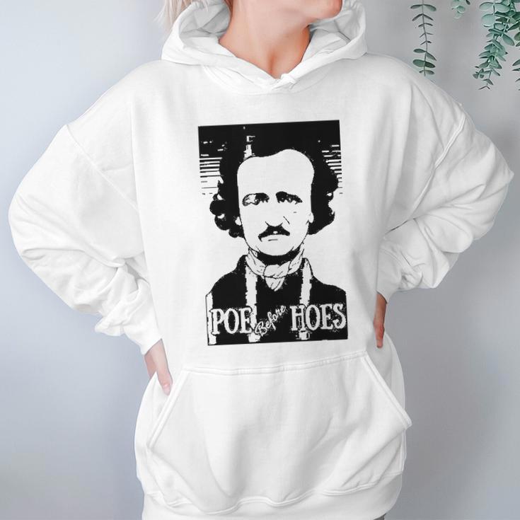 Edgar Allen Poe Poe Before Hoes Hoodie Gifts for Women