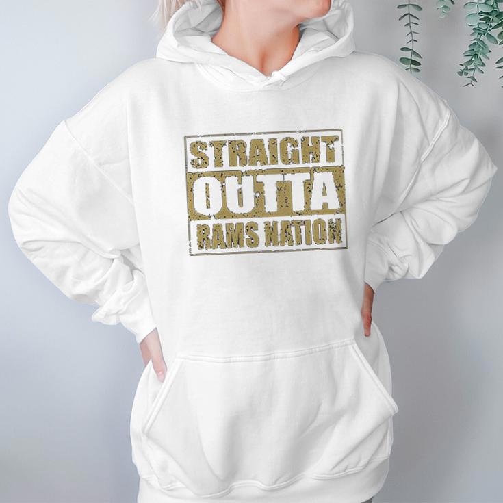 Expression Straight Outta Rams Nation Football Hoodie Gifts for Women