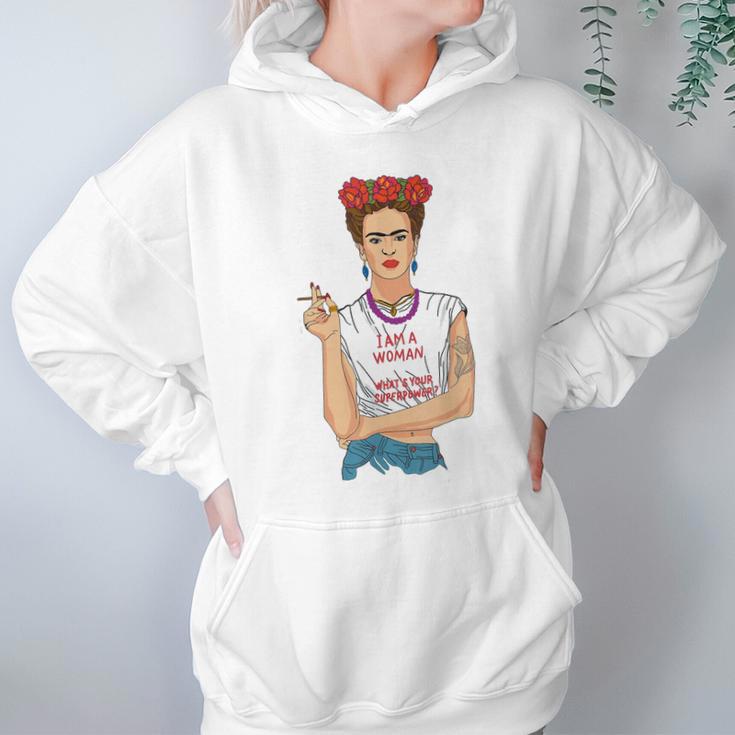 Frida Kahlo I Am A Woman Hoodie Gifts for Women