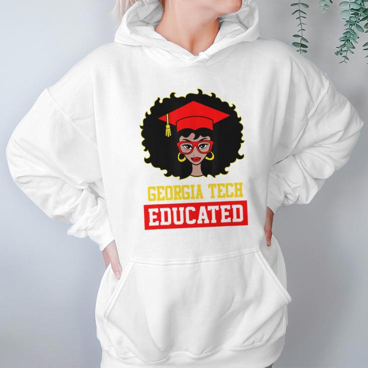 Georgia Tech Educated Black Girl Graduate University Black History Month Proud Black Gift Hoodie Gifts for Women