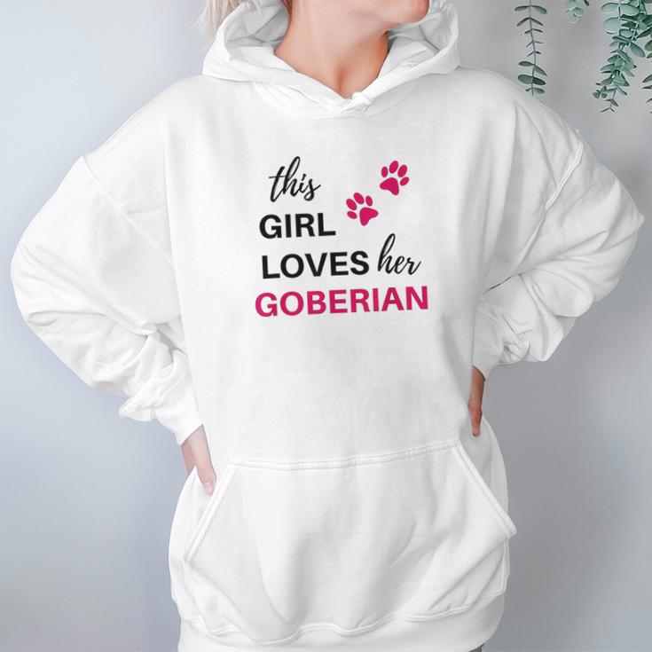 Goberian Gift This Girl Loves Her Goberian Hoodie Gifts for Women