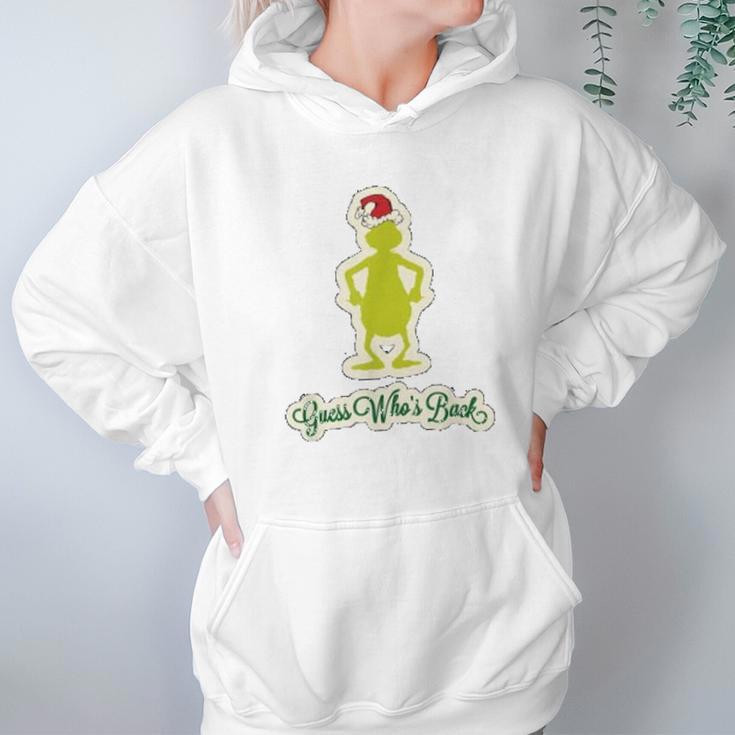 Grinch Guess Who Back Hoodie Gifts for Women