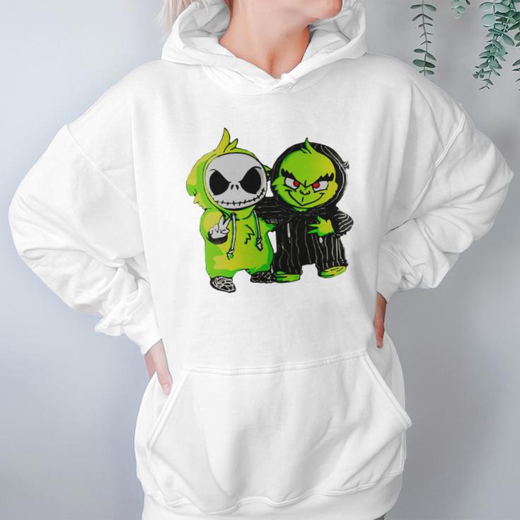 Grinch And Jack Skellington Hoodie Gifts for Women