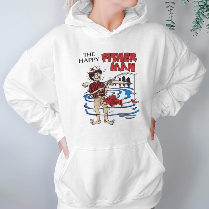 The Happy Fisherman Funny Hoodie Gifts for Women