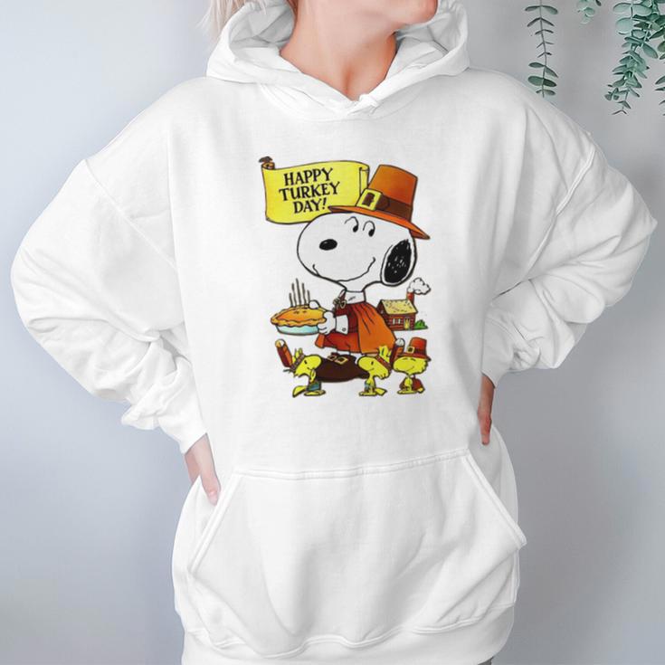 Happy Turkey Day Snoopy And Woodstock Thanksgiving Day Shirt Hoodie Gifts for Women