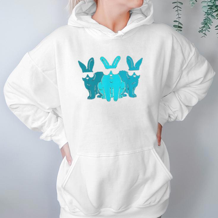 Hip Trio Bunnies Shades Funny Hipster Easter Hoodie Gifts for Women