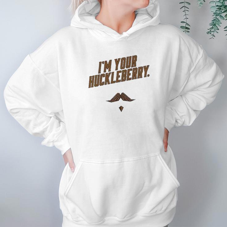 Im Your Huckleberry Western Quote Funny Vintage Gray 6Xl Graphic Hoodie Gifts for Women