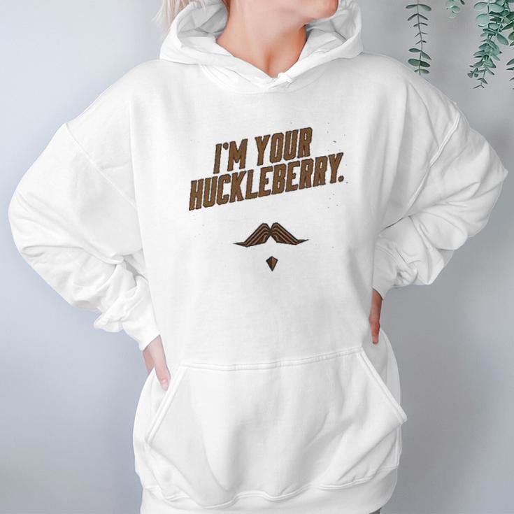 Im Your Huckleberry Western Quote Funny Vintage Gray Hoodie Gifts for Women