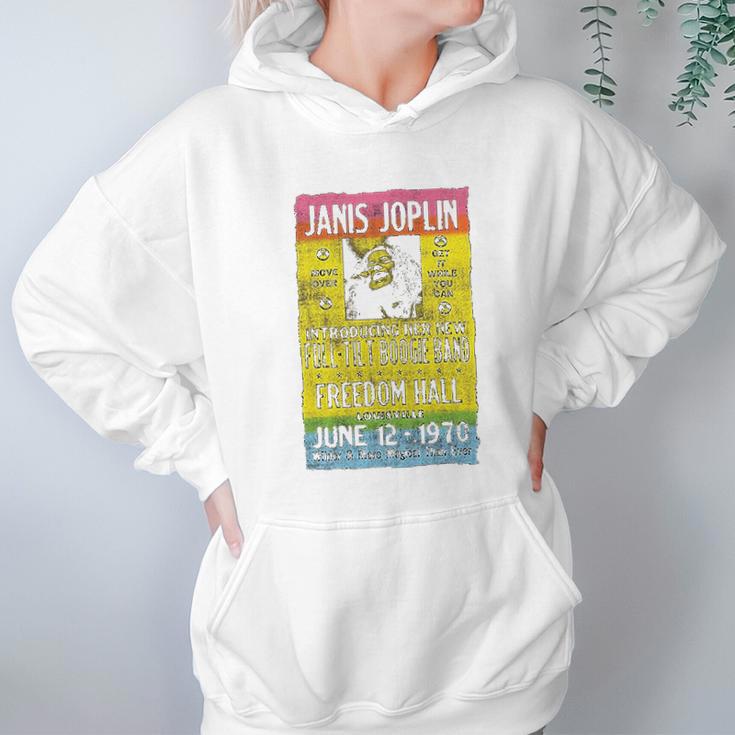 Janis Joplin Freedom Hall Poster Fitted Jersey Hoodie Gifts for Women