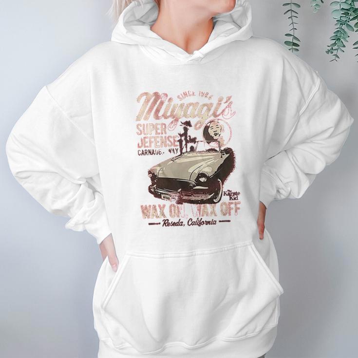 Karate Kid Miyagi Wax On Off Reseda Martial Arts Movie Chopsticks Hoodie Gifts for Women