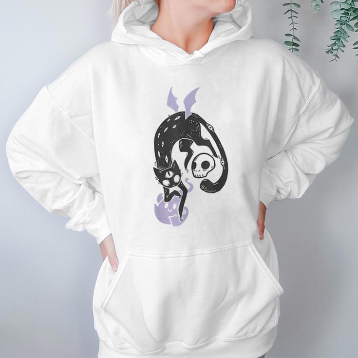 Kawaii Black Cat Pastel Goth Soft Grunge Clothing Hoodie Gifts for Women