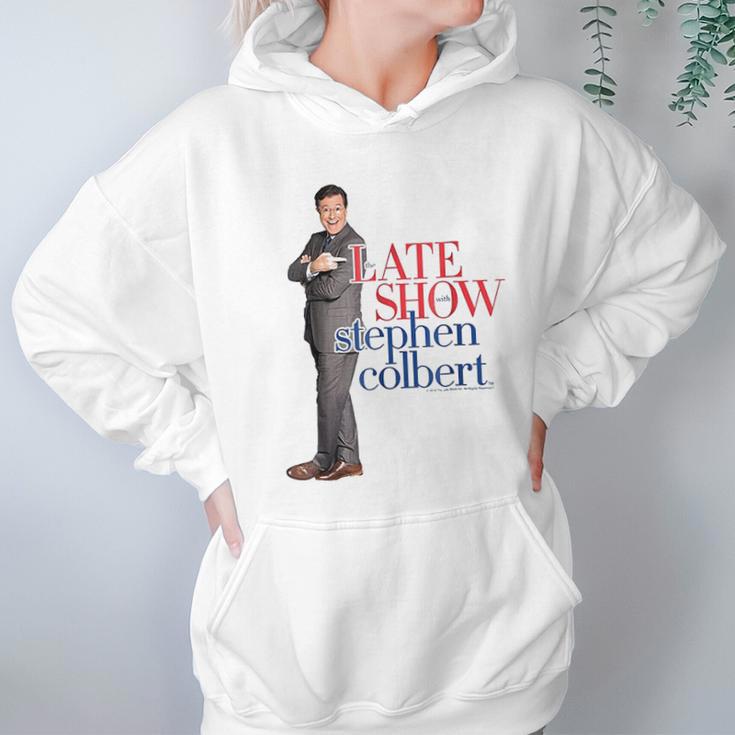 The Late Show With Stephen Colbert Portrait Graphic Hoodie Gifts for Women