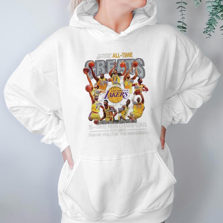 Los Angeles Lakers All Time 16 Time Nba Champions Hoodie Gifts for Women