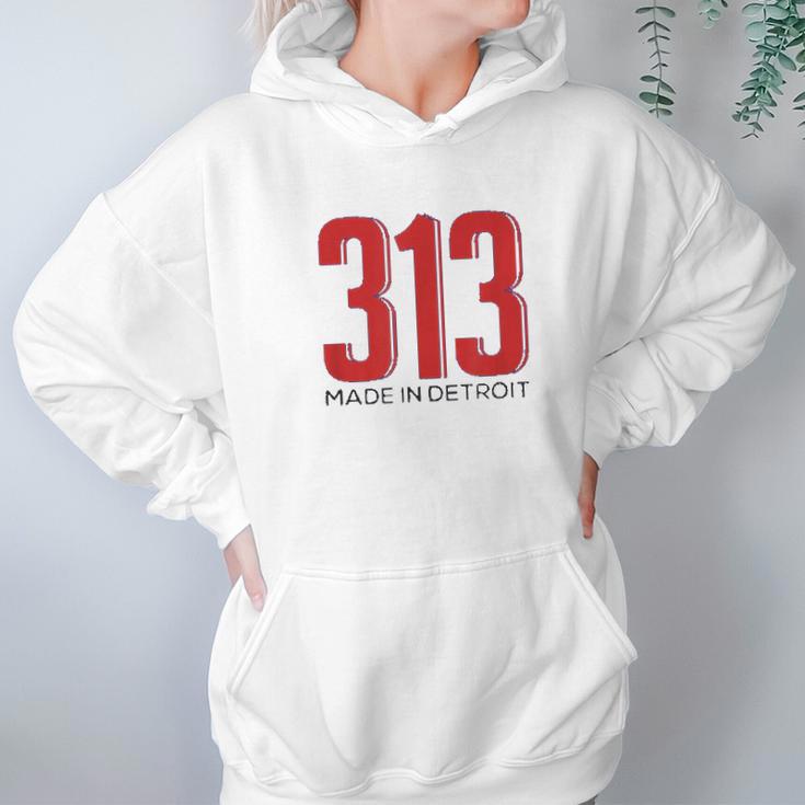 Made In Detroit 313 Area Code Pride Hoodie Gifts for Women