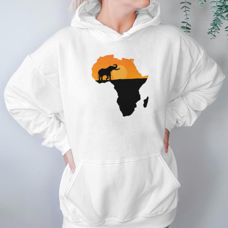 Majestic Elephant Strolling Into The Sun Africa Hoodie Gifts for Women