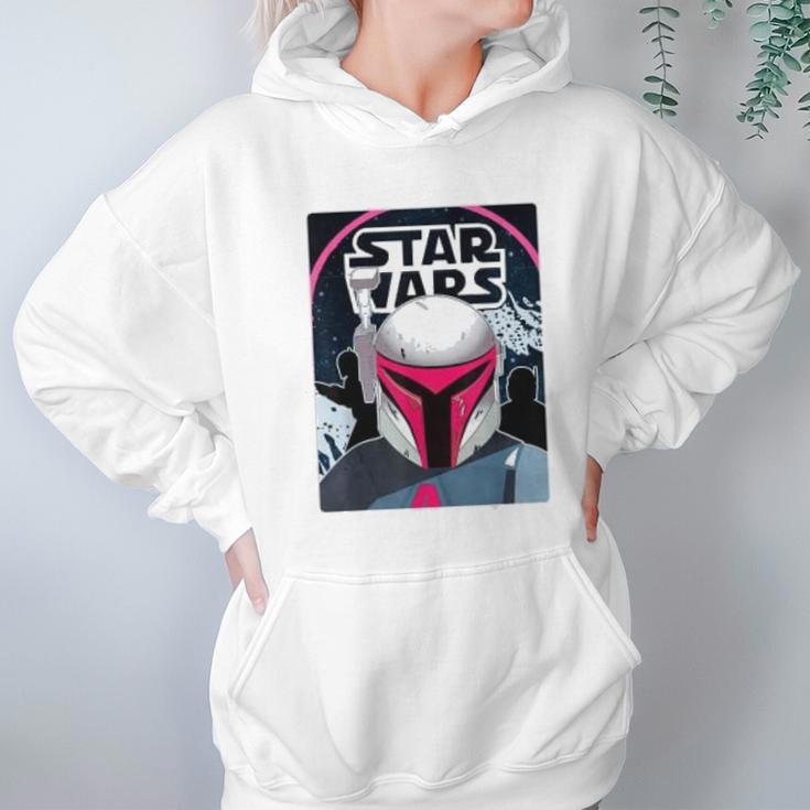 The Mandalorian Neon 80S Comic Cover Hoodie Gifts for Women