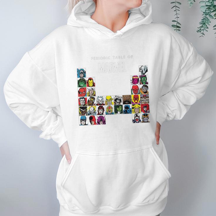 Marvel Periodic Table Of Heroes & Villains Retro T-Shirt Hoodie Gifts for Women