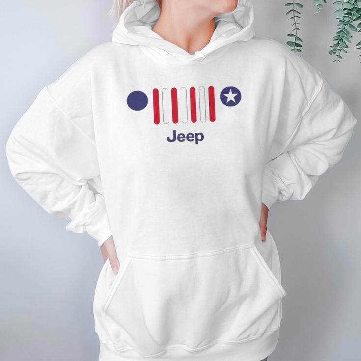 Mens Jeep America 7-Slot Grille Hoodie Gifts for Women