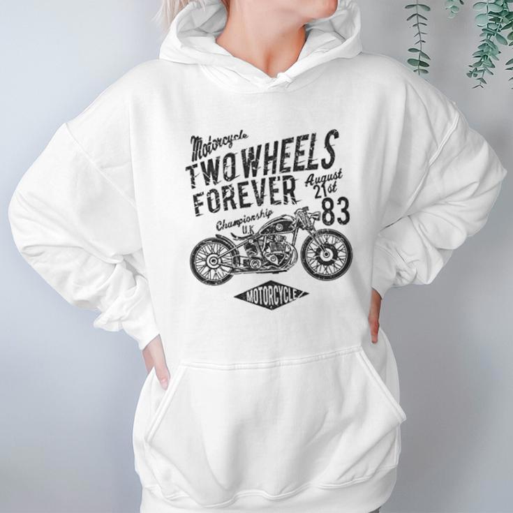 Motorcyclists Two Wheels Forever Championship 1983 Hoodie Gifts for Women