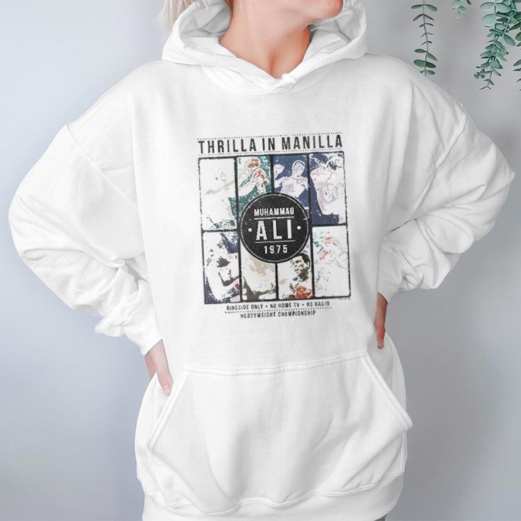 Muhammad Ali Collage Gray Heather Hoodie Gifts for Women